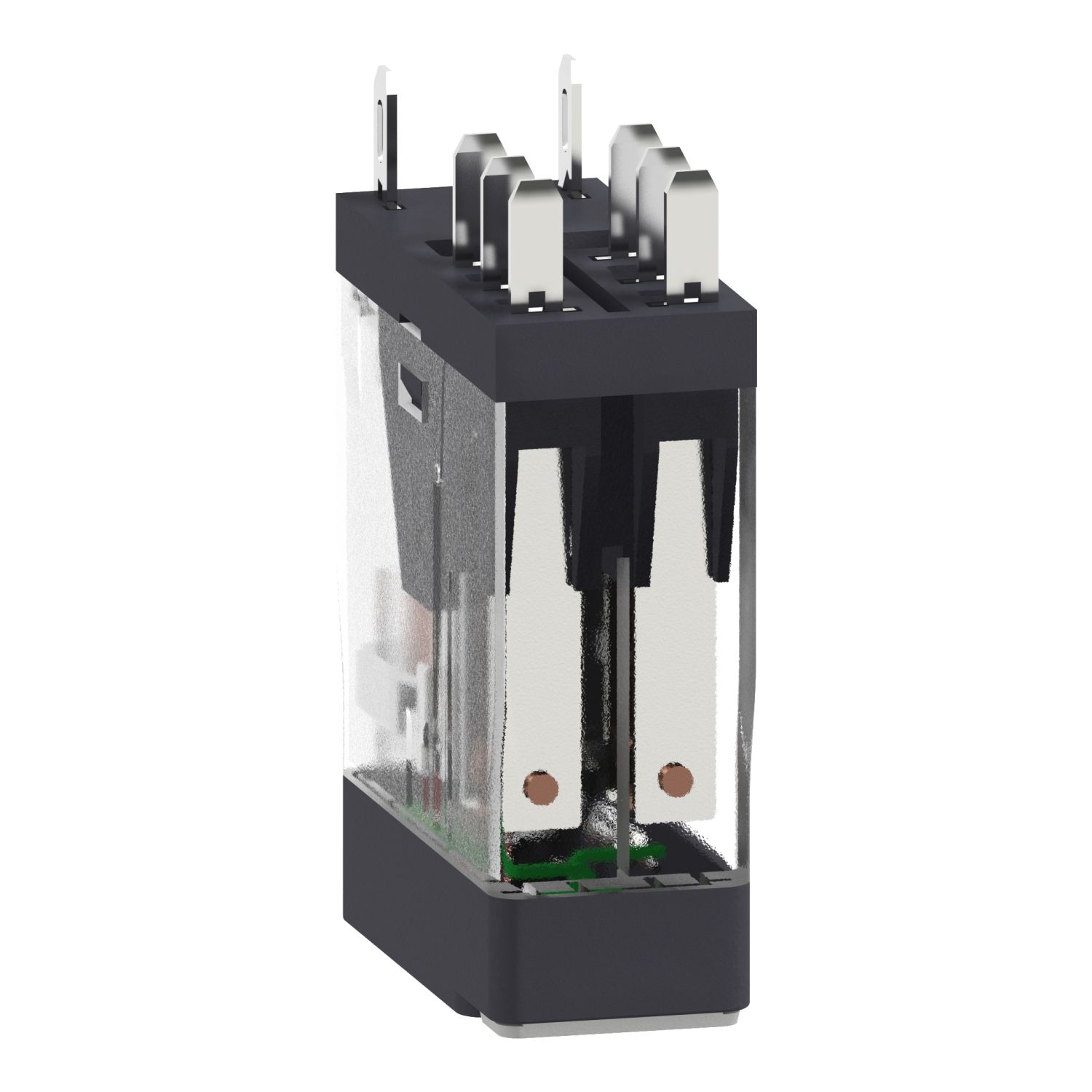 Picture of Interface plug in relay, Harmony Electromechanical Relays, 5A, 2CO, with LED, lockable test button, 48V AC