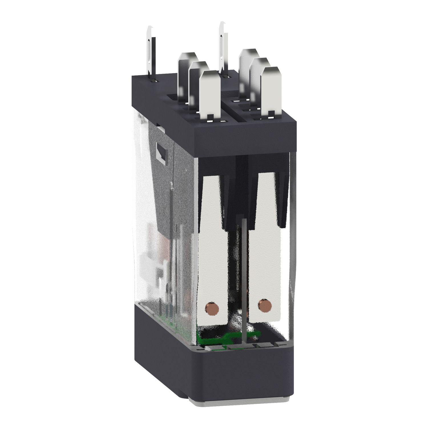 Picture of Interface plug in relay, Harmony Electromechanical Relays, 5A, 2CO, with LED, lockable test button, 12V DC