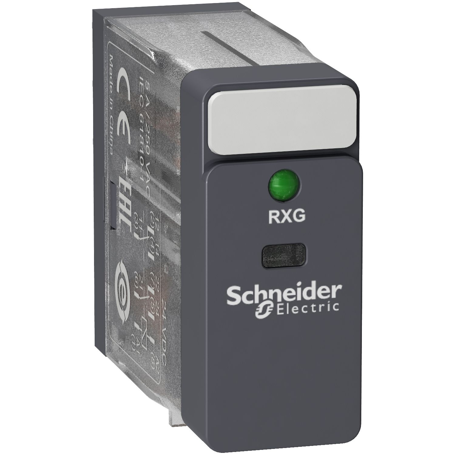 Picture of Interface plug in relay, Harmony Electromechanical Relays, 5A, 2CO, with LED, 24V DC