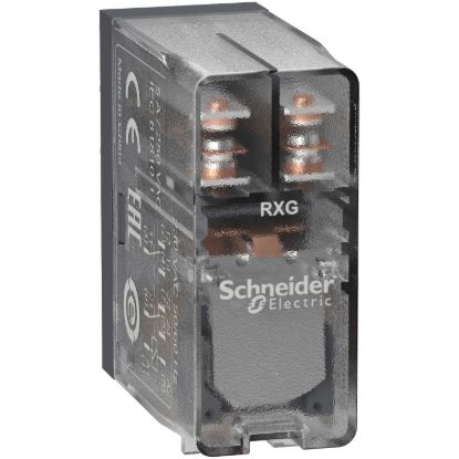 Picture of interface plug in relay, Harmony Electromechanical Relays, 5A, 2CO, clear cover, 230V AC