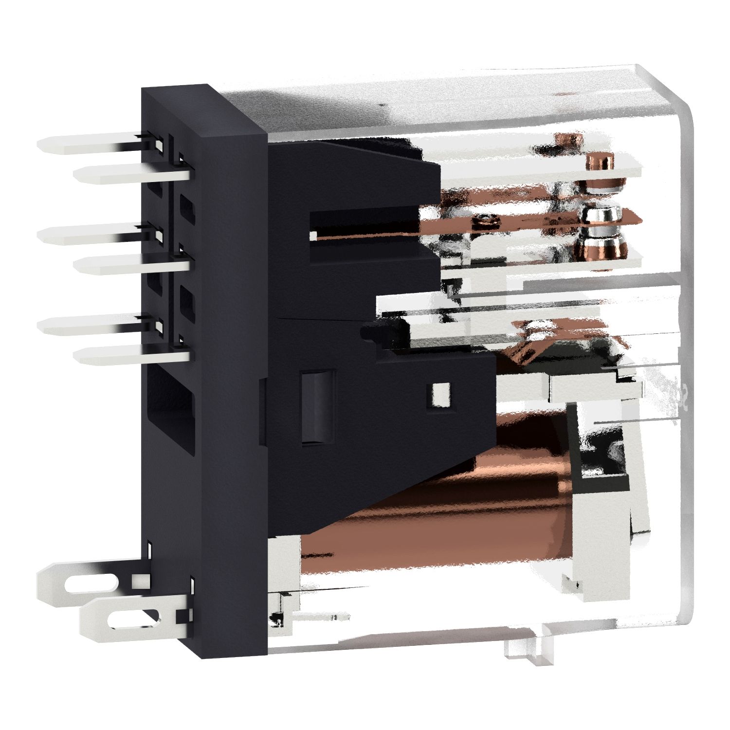 Picture of interface plug in relay, Harmony Electromechanical Relays, 5A, 2CO, clear cover, 230V AC