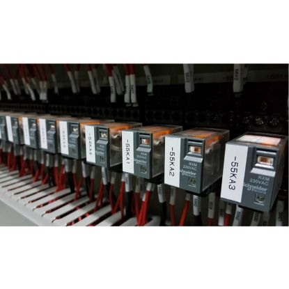Picture of miniature plug in relay, Harmony Electromechanical Relays, 6A, 4CO, lockable test but to n, 24V DC