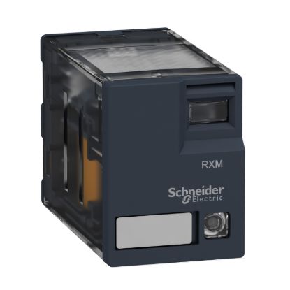 Picture of miniature plug in relay, Harmony Electromechanical Relays, 6A, 4CO, with LED, 24V DC