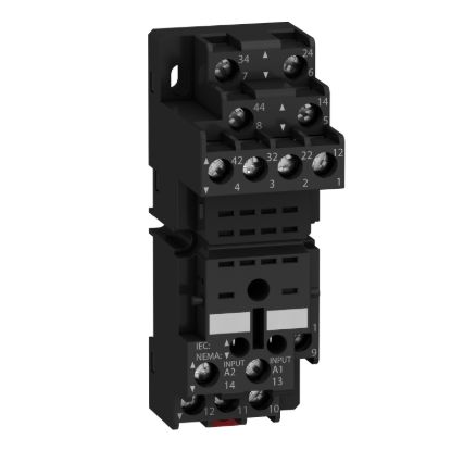 Picture of Harmony, plugin relay socket, mixed contact, 10 A, 250 V, screw clamp, for RXM2 or RXM4 relays