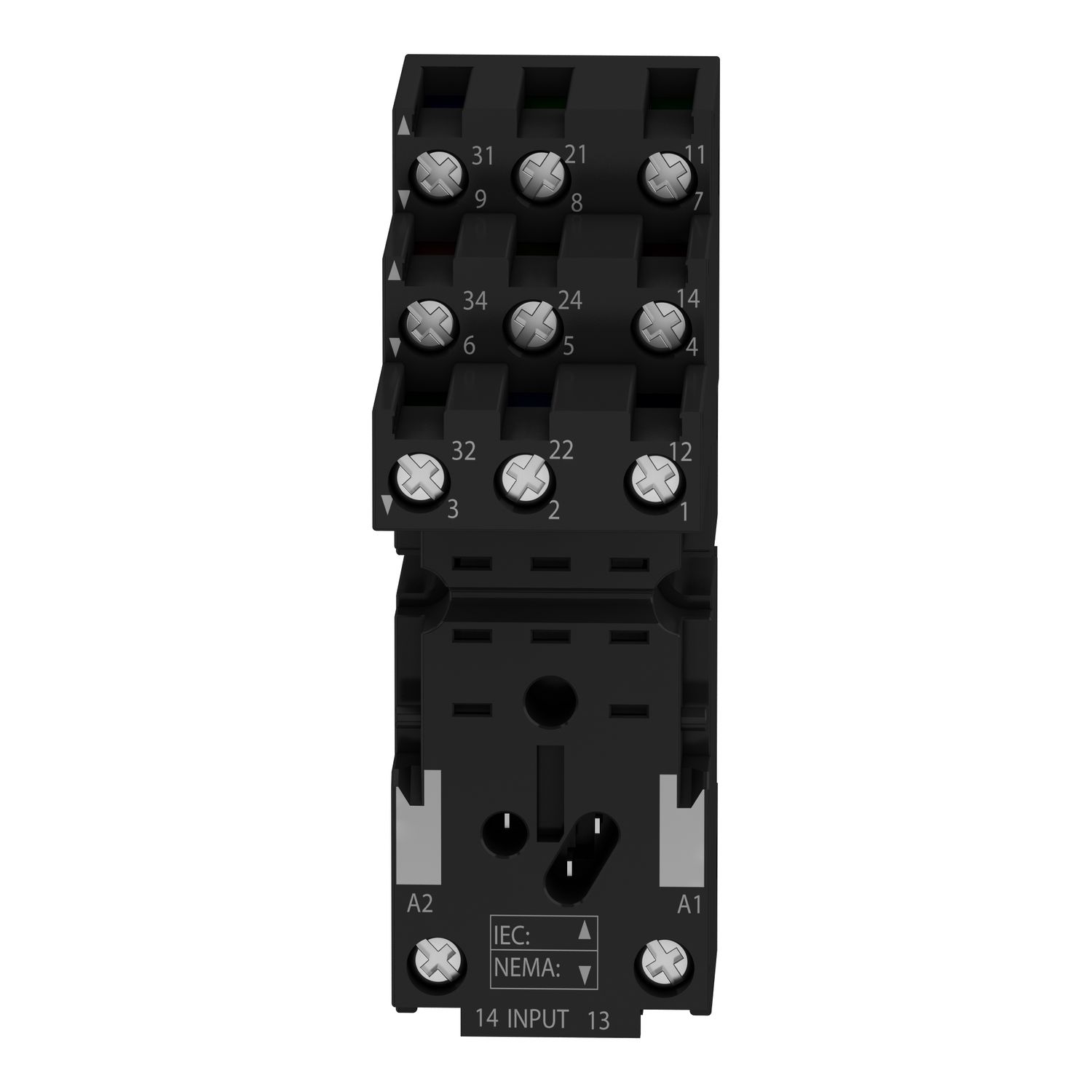 Picture of Socket, Harmony Electromechanical Relays, for RXM3 relays, screw connectors, separate contact