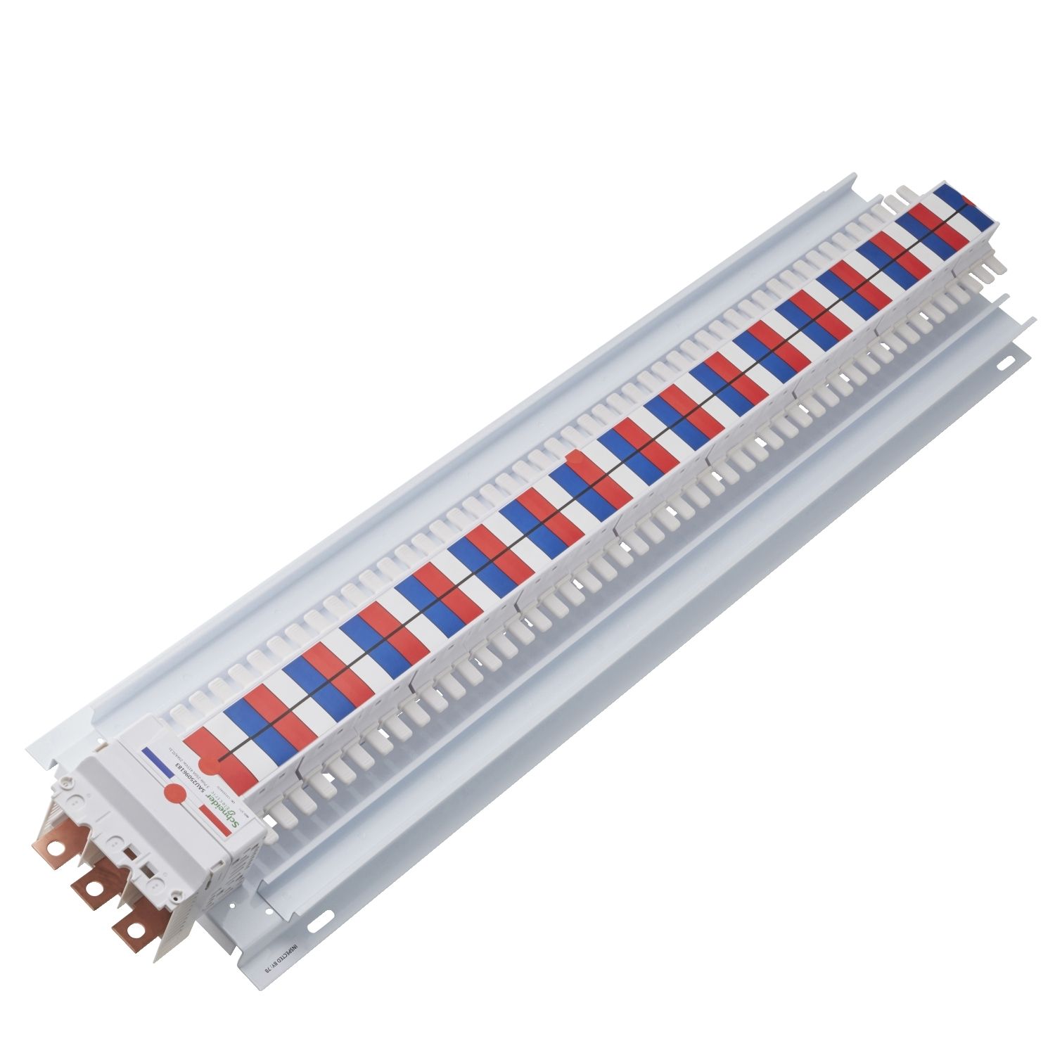 Picture of SAU Chassis, Acti9, 250A, 3Ph, 96 poles, 18mm for iC60 MCB and RCBO, top or bottom