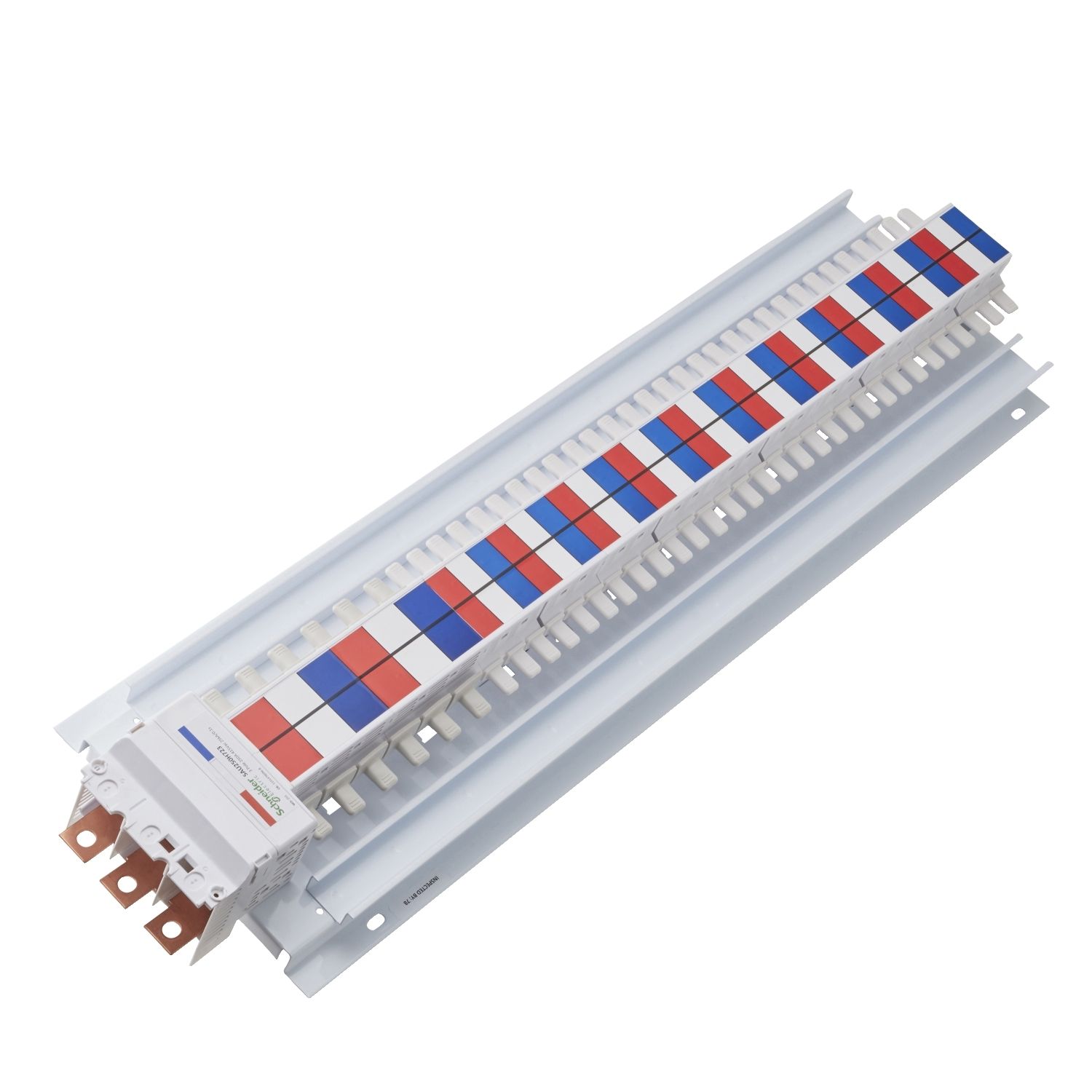 Picture of SAU hybrid Chassis, Acti9, 250A, 3Ph, 60 poles 18mm and 12 poles 27mm for MCB and RCBO, top or bottom