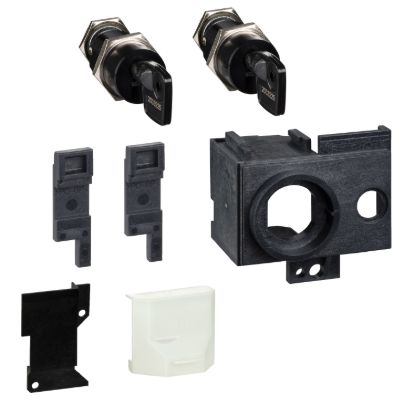 Picture of Locking kit, MasterPact NT, frame, spare part, circuit breaker locking, OFF position, 1 lock with 1 key, with adaptation kit, PROFALUX keylock