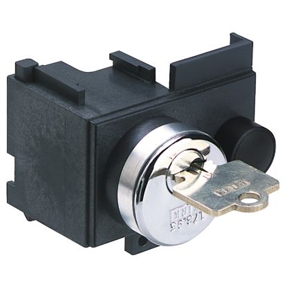 Picture of Locking kit, MasterPact NT, frame, spare part, circuit breaker locking, OFF position, 2 locks with 1 key, with adaptation kit, RONIS keylock