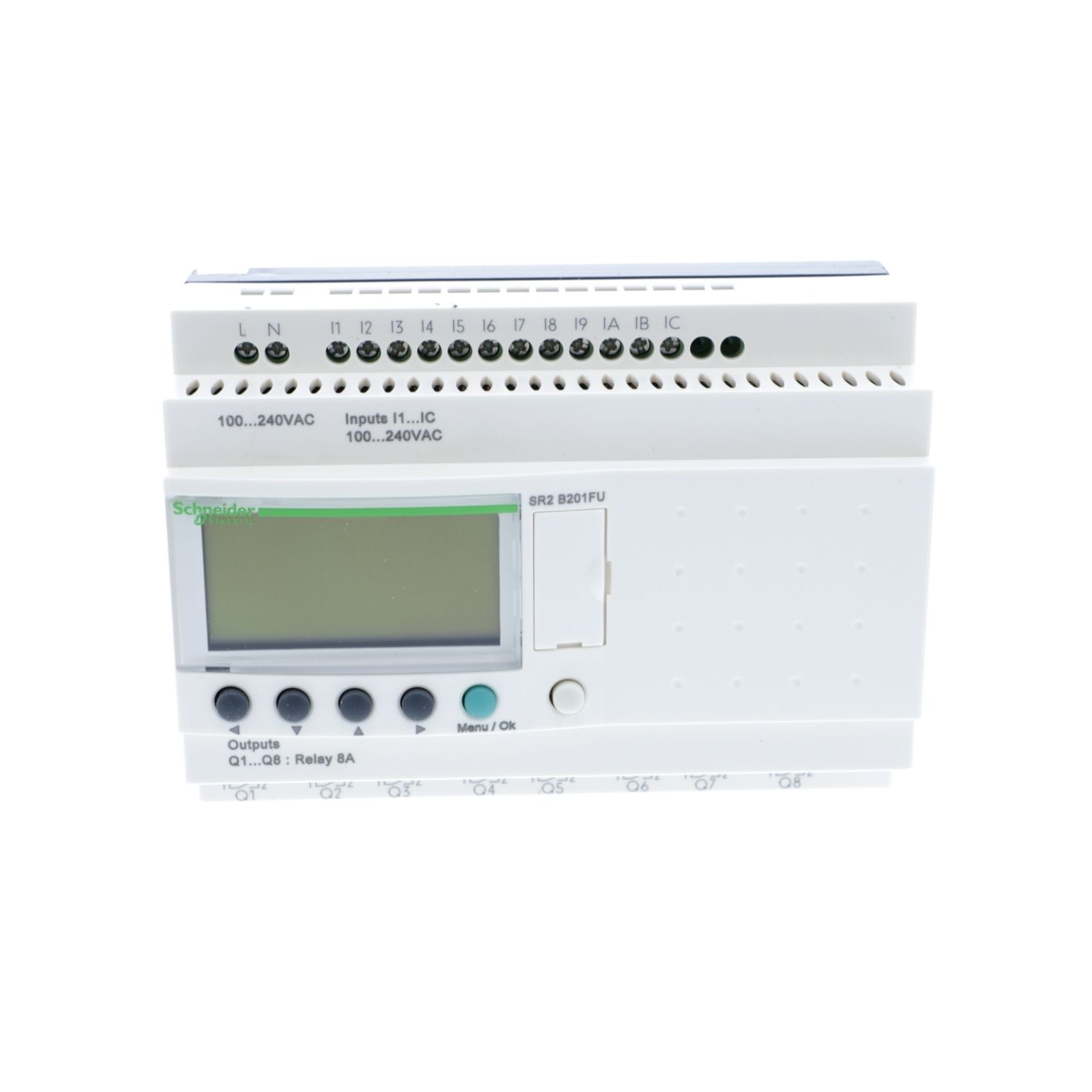 Picture of Compact smart relay, Zelio Logic, 20 I/O, 100...240 V AC, clock, display