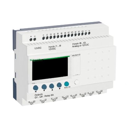 Picture of Compact smart relay, Zelio Logic, 20 I/O, 12 VDC, clock, display