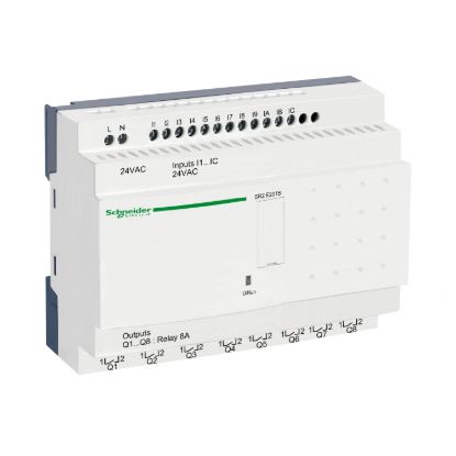 Picture of Compact smart relay, Zelio Logic, 20 I/O, 24 V AC, clock, no display