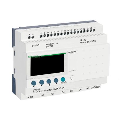 Picture of Modular smart relay, Zelio Logic, 26 I/O, 24 V DC, clock, display