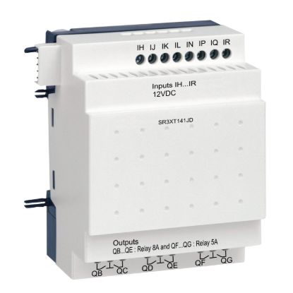 Picture of Discrete I/O extension module, Zelio Logic, 14 I/O, 12 V DC