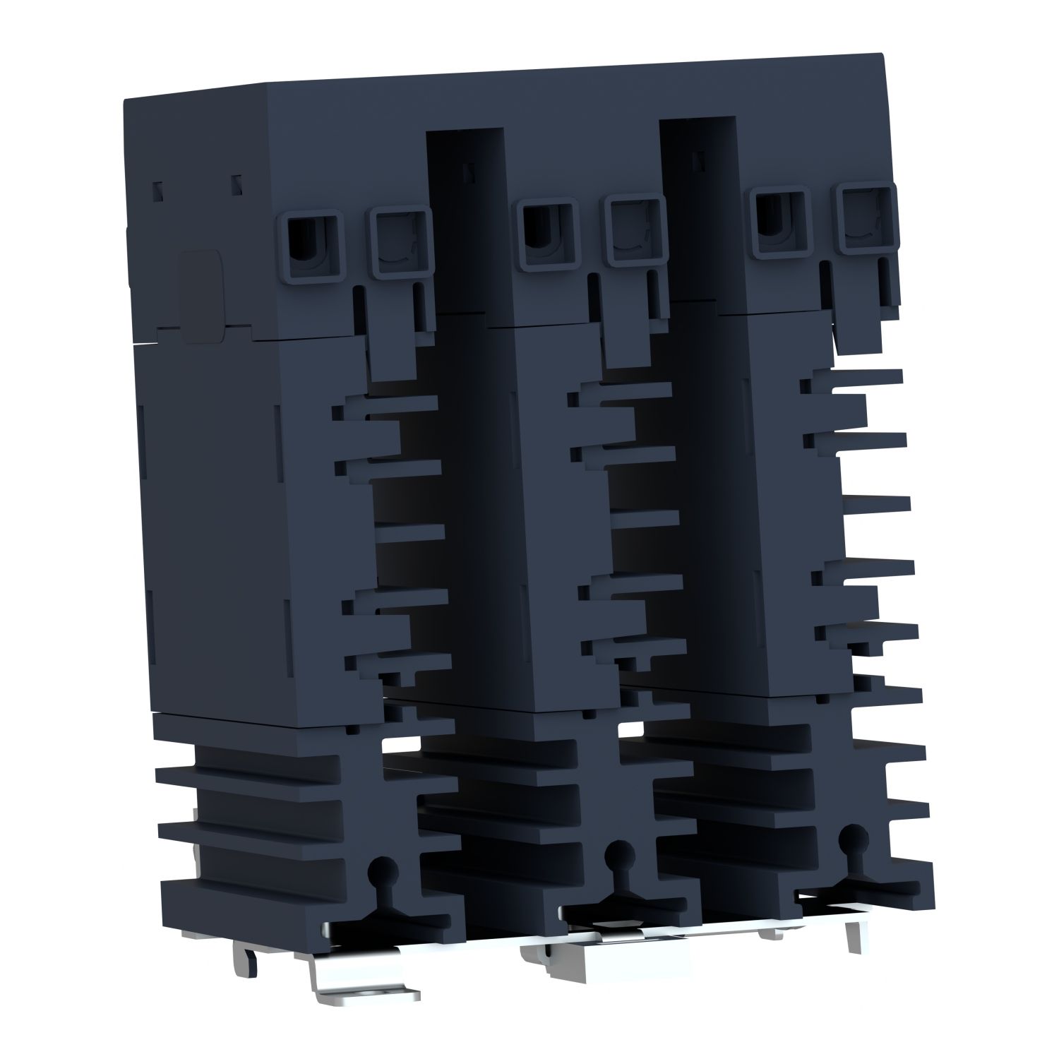 Picture of single phase relay, Harmony Solid State Modular Relays, 25A, DIN rail mount, zero voltage switching, input 4 to 32V DC, output 48 to 600V AC