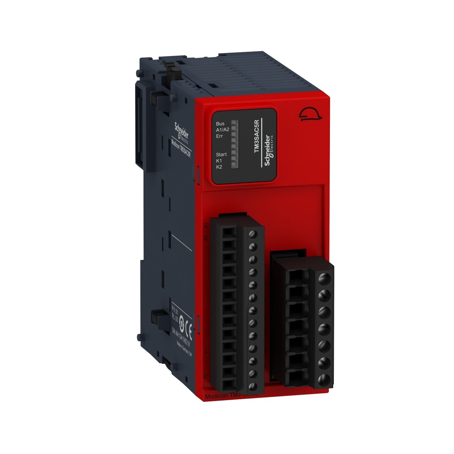 Picture of Safety module, Modicon TM3, 1 Function, Cat 3 PL d/SIL CL2 (screw) 24 VDC