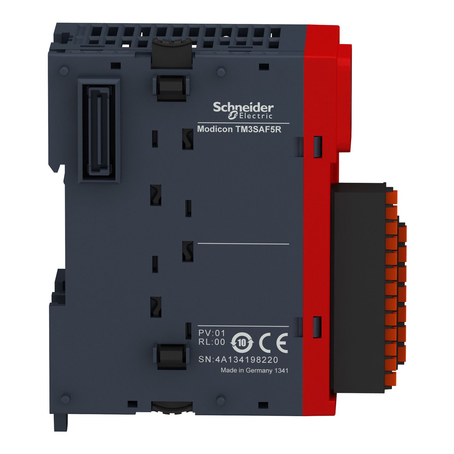 Picture of Safety module, Modicon TM3, 1 Function, Cat 4 PL e/SIL CL3 (spring) 24 VDC