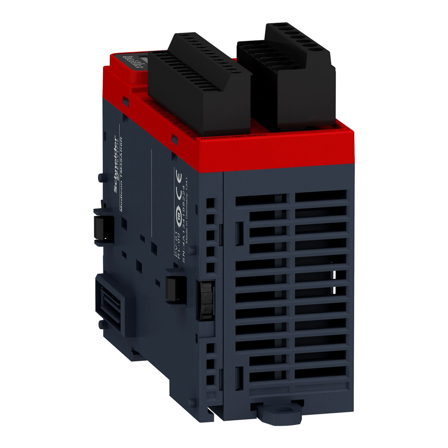 Picture of Safety module, Modicon TM3, 3 Function, Cat 4 PL e/SIL CL3 (screw) 24 VDC