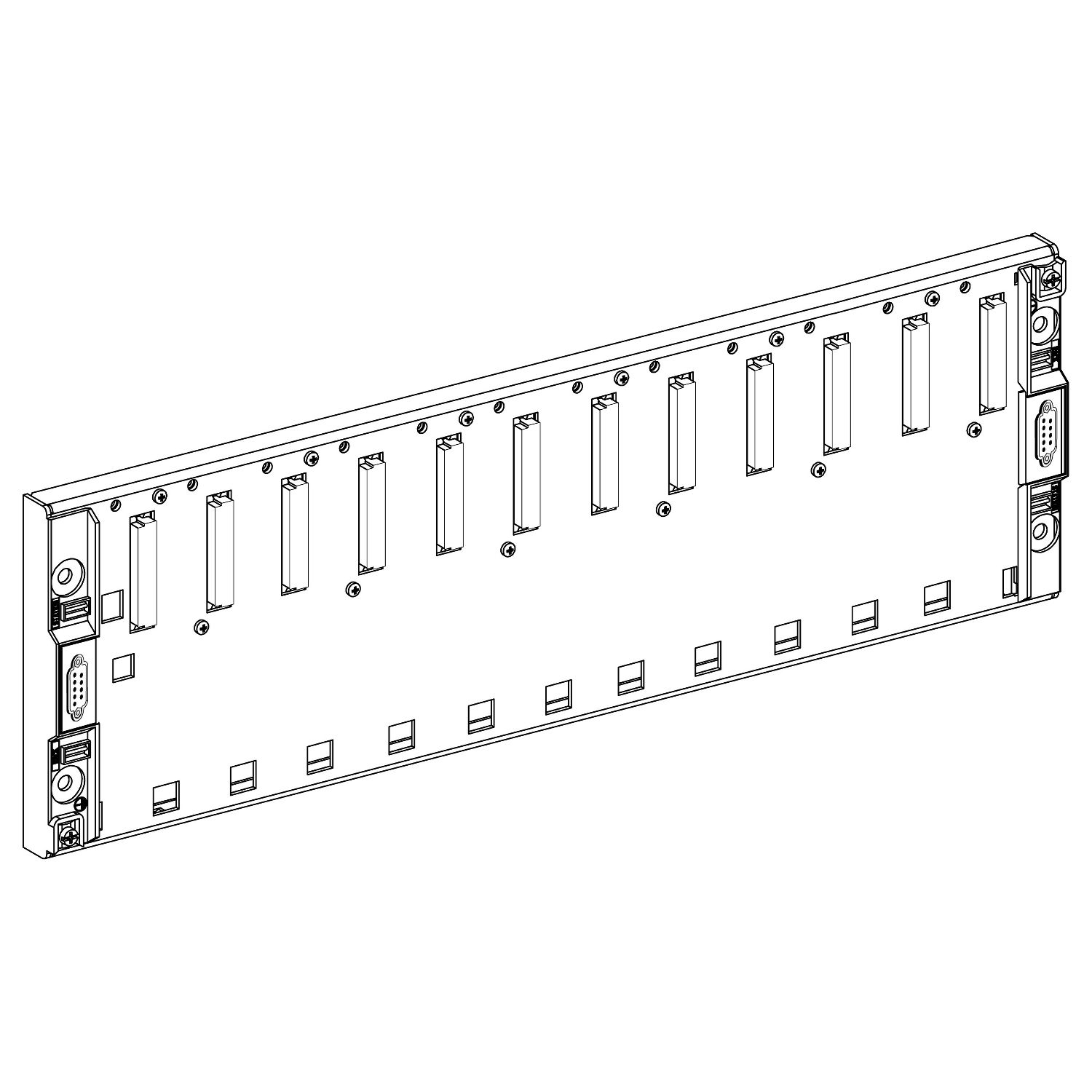 Picture of Extendable rack, Modicon Premium, for multi racks configuration, 12 slots
