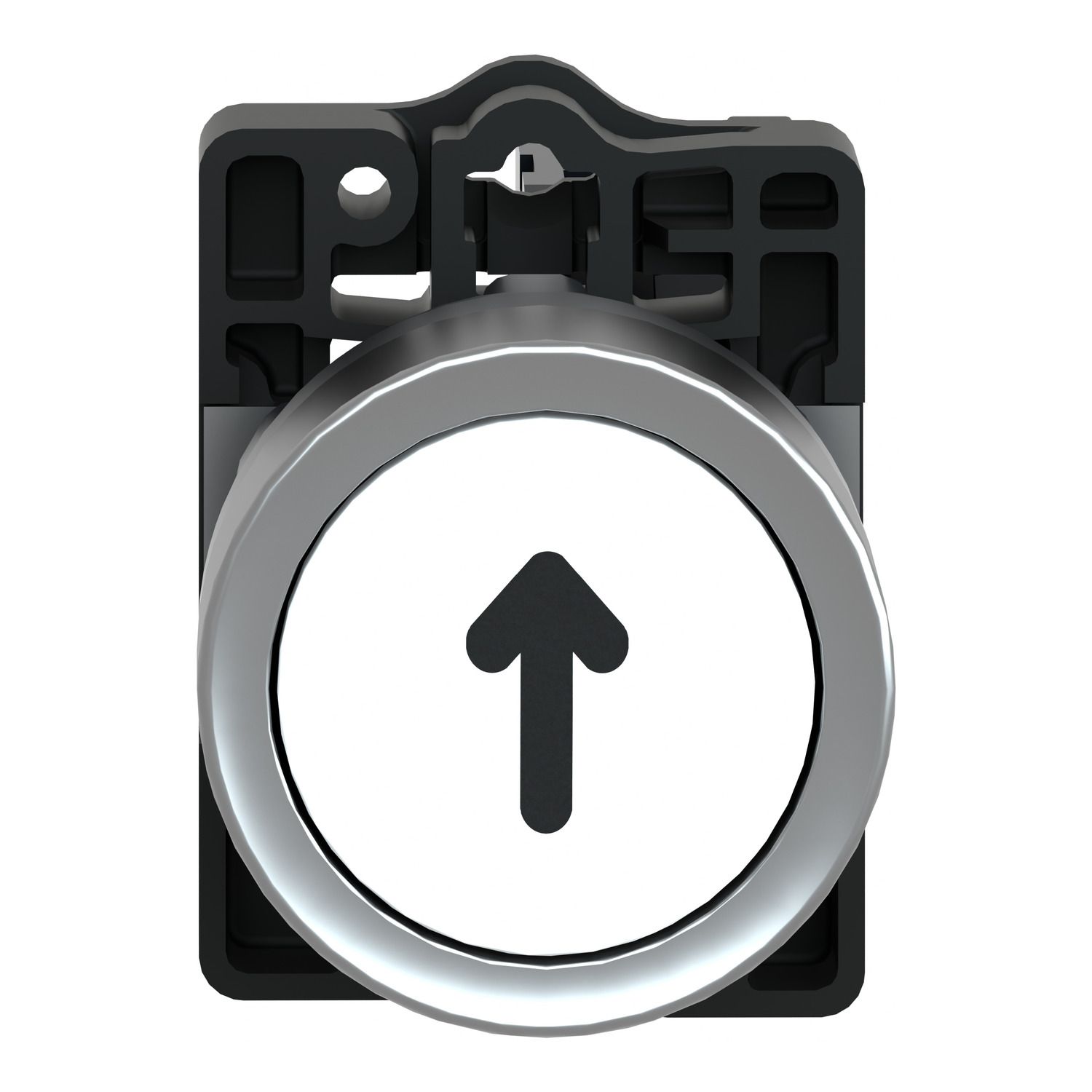 Picture of Comp PB plast white flush UP ARROW 1NO