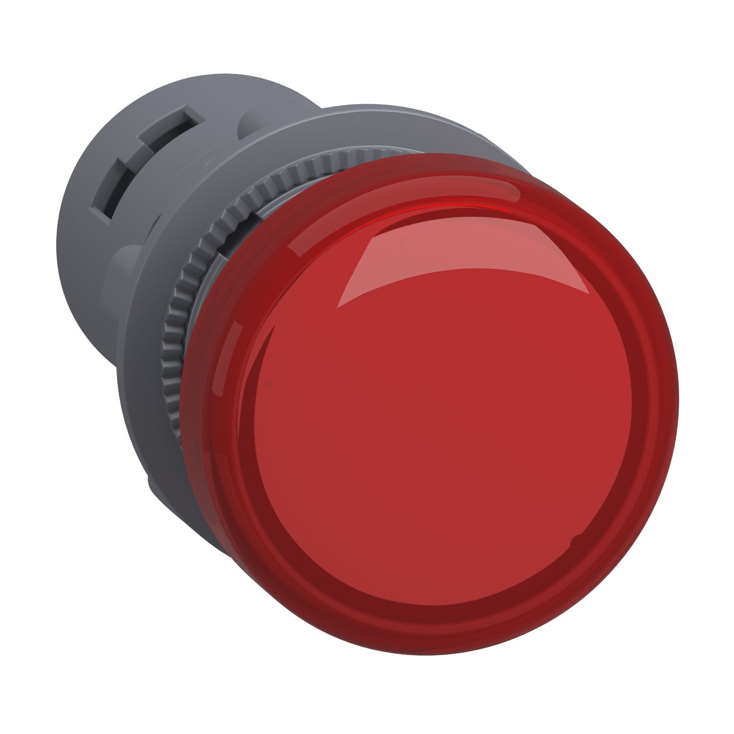 Picture of Monolithic pilot light, Easy Harmony XA2, plastic, red, 22mm, integral LED, screw clamp terminals, 24V AC DC