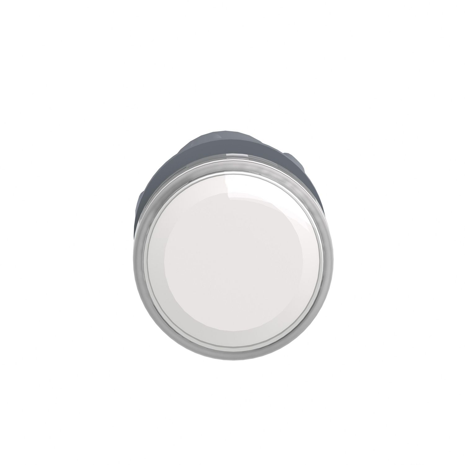 Picture of Monolithic pilot light, Easy Harmony XA2, plastic, white, 22mm, integral LED, screw clamp terminals, 30V AC DC