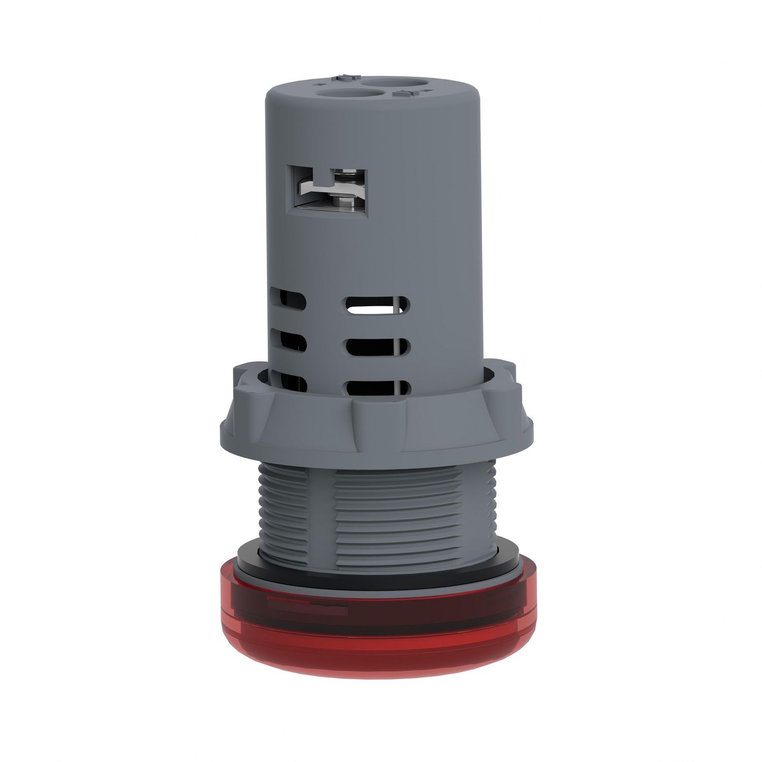 Picture of Monolithic pilot light, Easy Harmony XA2, plastic, red, 22mm, integral LED, screw clamp terminals, 48V AC DC