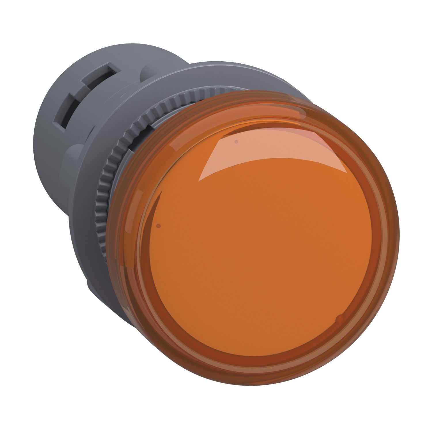 Picture of Monolithic pilot light, Easy Harmony XA2E, plastic, amber, 22mm, integral LED, screw clamp terminals, 110V AC DC, anti interference