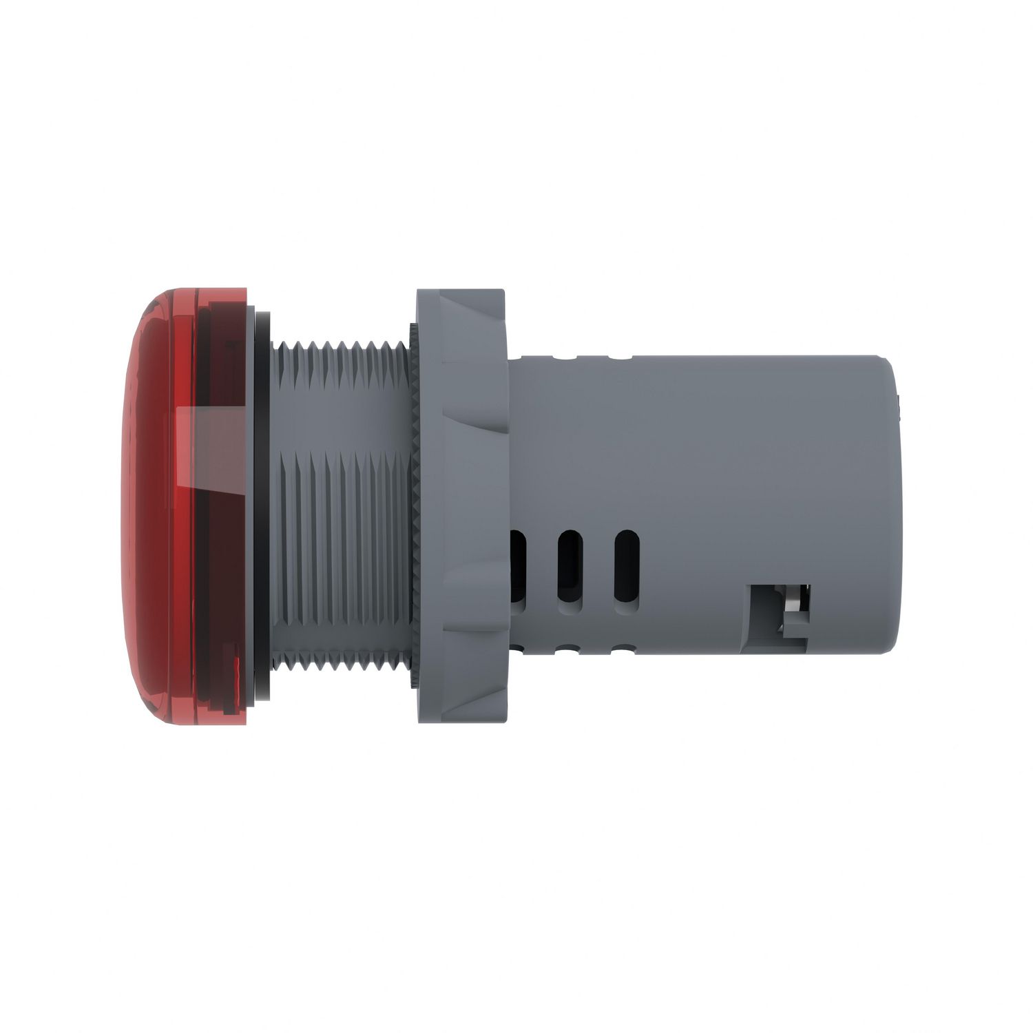 Picture of Monolithic pilot light, Easy Harmony XA2, plastic, red, 22mm, integral LED, screw clamp terminals, 220V DC