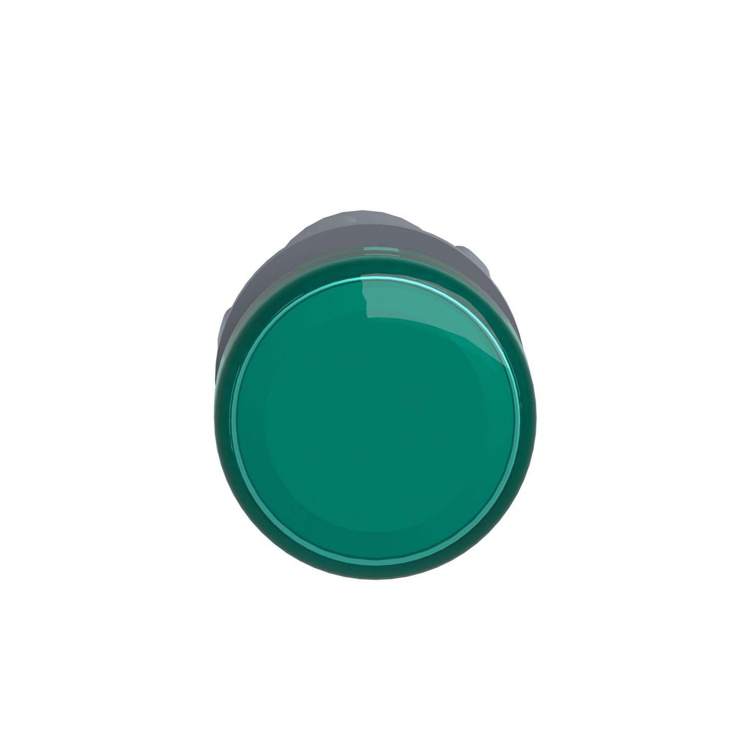 Picture of Monolithic pilot light, Easy Harmony XA2, plastic, green, 22mm, integral LED, screw clamp terminals, 380…400V AC, anti interference