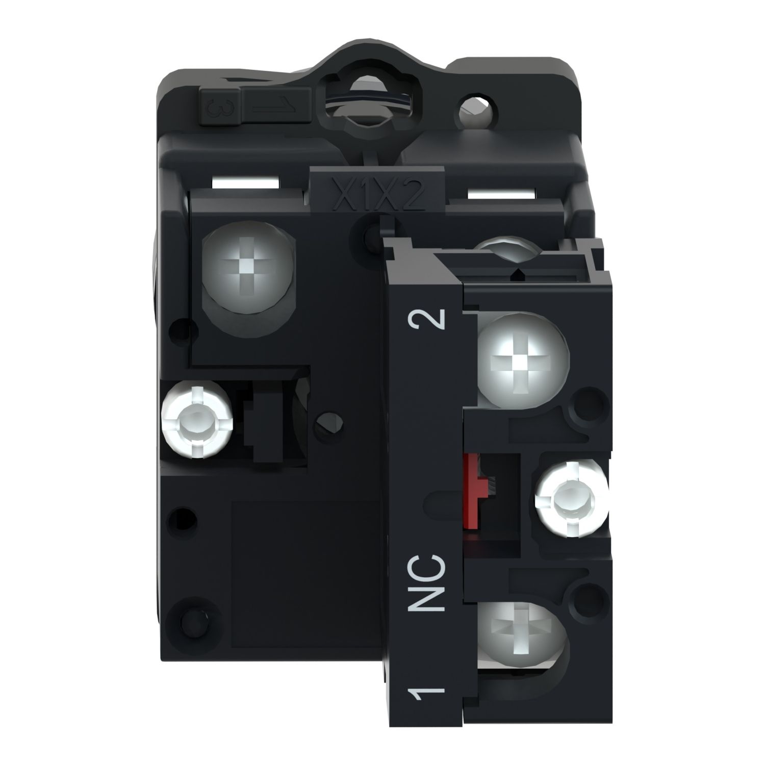 Picture of Comp ill PB plast red flush 380V 1NC