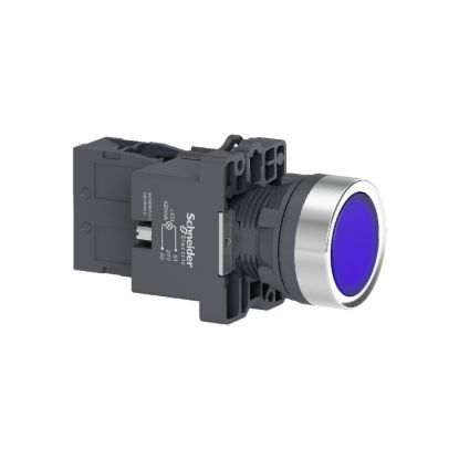 Picture of Comp Ill PB plast blue flush 24V 1NO