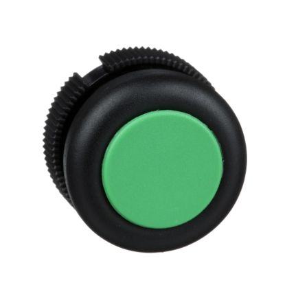 Picture of Head for push button, Harmony XAC, plastic, green, booted, spring return