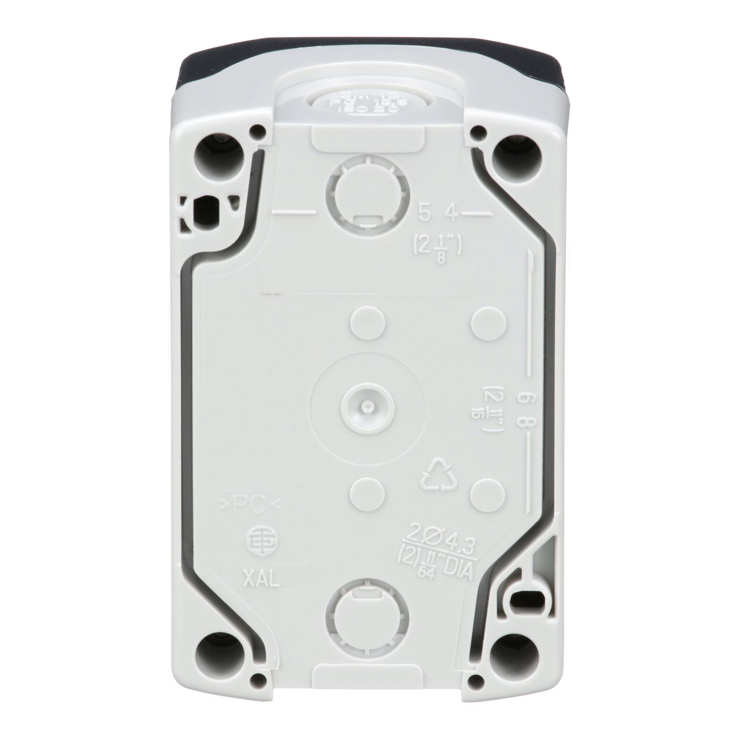 Picture of Empty control station, Harmony XALD, XALK, plastic, dark grey lid, light grey base, 2 cut out, UL CSA certified