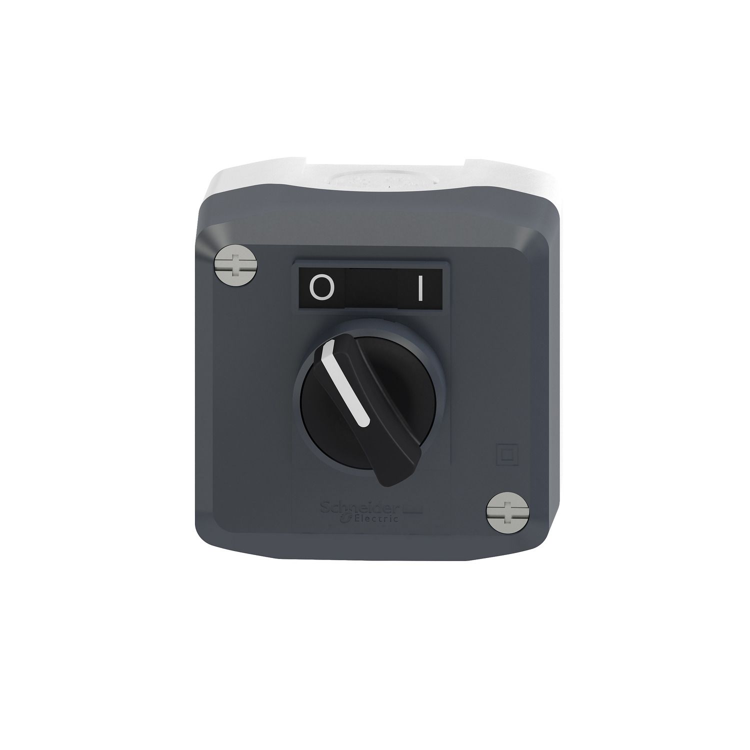 Picture of Control station, Harmony XALD XALK, plastic, dark grey lid, 1 selector switch, standard handle 22mm, 1NO