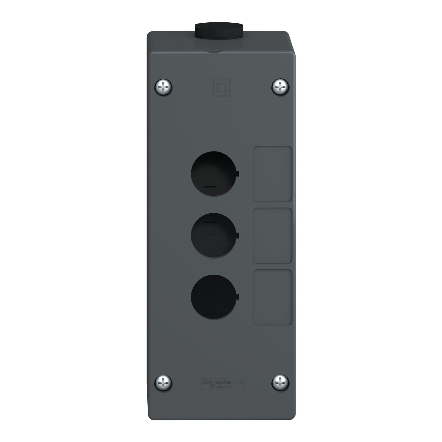 Picture of Empty control station, Harmony XALG, mineral reinforced polyamide, black, 3 cut outs, for severe environments