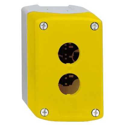 Picture of Empty control station, Harmony XALD XALK, plastic, yellow, 1 cut-out, unmarked, UL/CSA certified