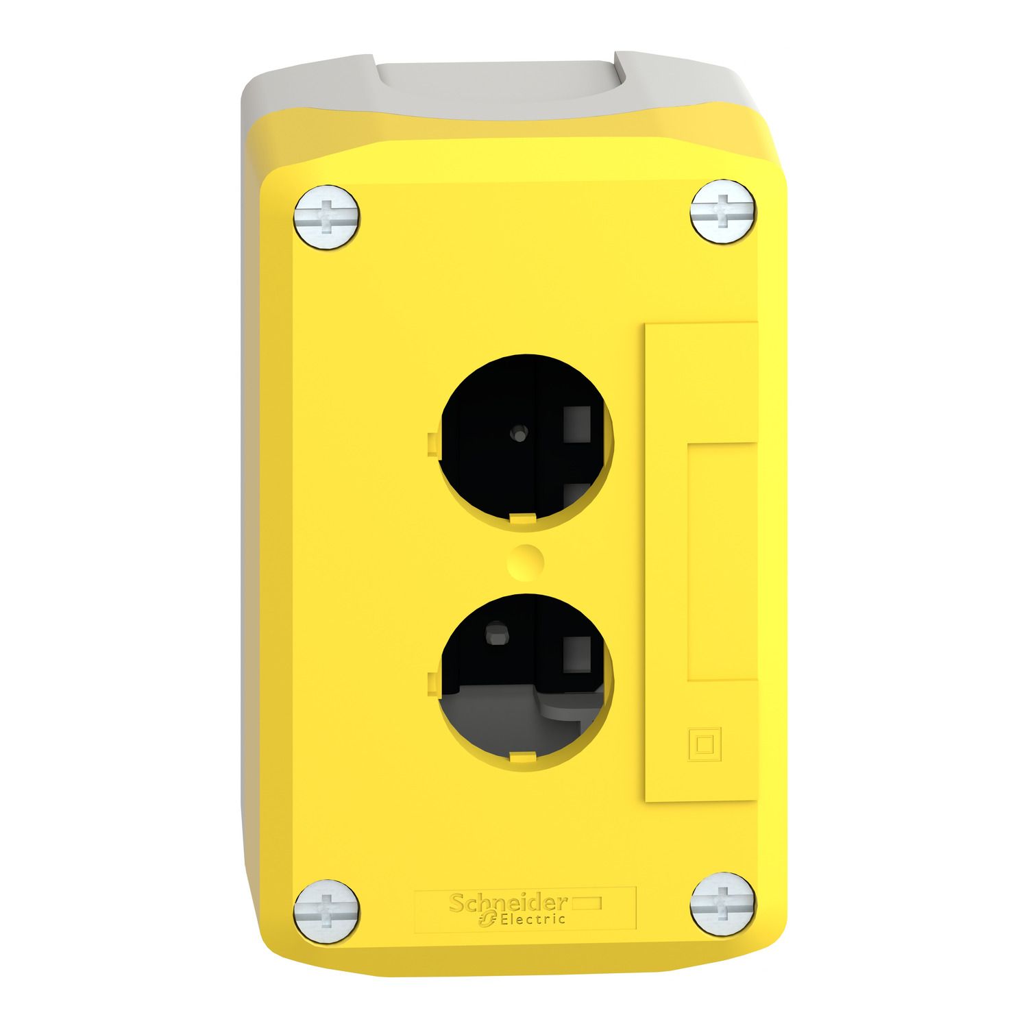 Picture of Empty control station, Harmony XALD XALK, plastic, yellow, 1 cut-out, unmarked, UL/CSA certified