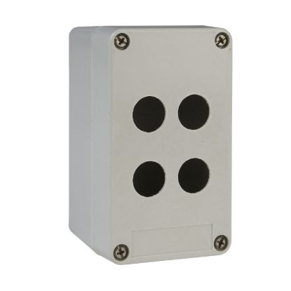 Picture of Empty control station without hinges, Harmony XAP, XB2 SL, plastic, grey, 4 cut outs, 22mm