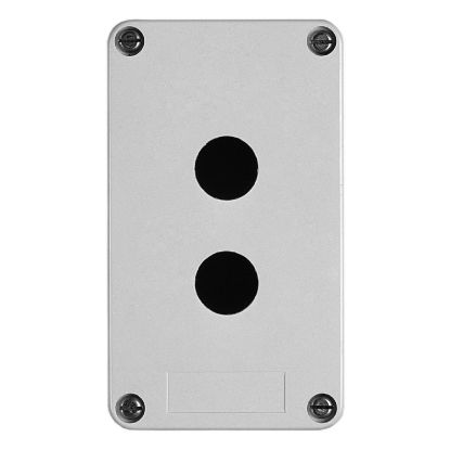 Picture of Empty control station without hinges, Harmony XAP, XB2 SL, plastic, grey, 2 cut outs, 22mm