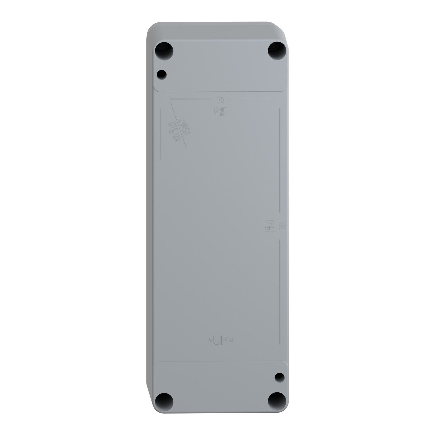 Picture of Empty control station without hinges, Harmony XAP, XB2 SL, plastic, grey, 8 cut outs, 22mm