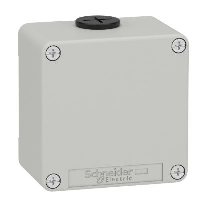 Picture of Die cast empty control station, Harmony XAP, XB2 SL, zinc alloy, grey, M20, undrilled, 80x80x51,5mm, UL cULus
