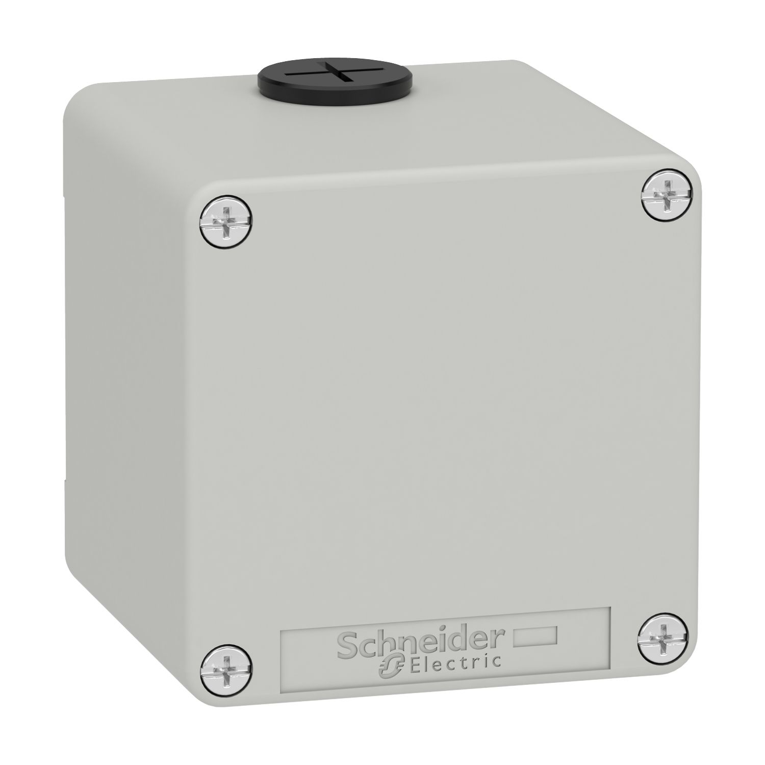 Picture of Die cast empty control station, Harmony XAP, XB2 SL, zinc alloy, grey, M20, undrilled, 80x80x77mm, UL cULus
