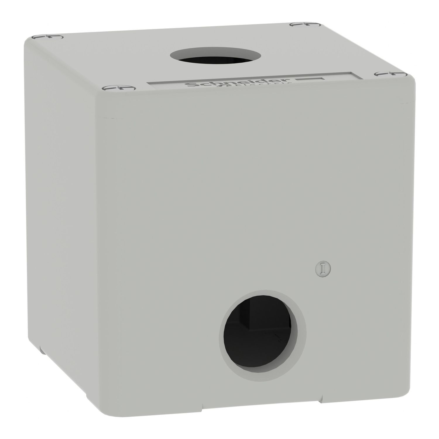 Picture of Die cast empty control station, Harmony XAP, XB2 SL, zinc alloy, grey, M20, 1 cut out 22mm, 80x80x77mm, UL cULus