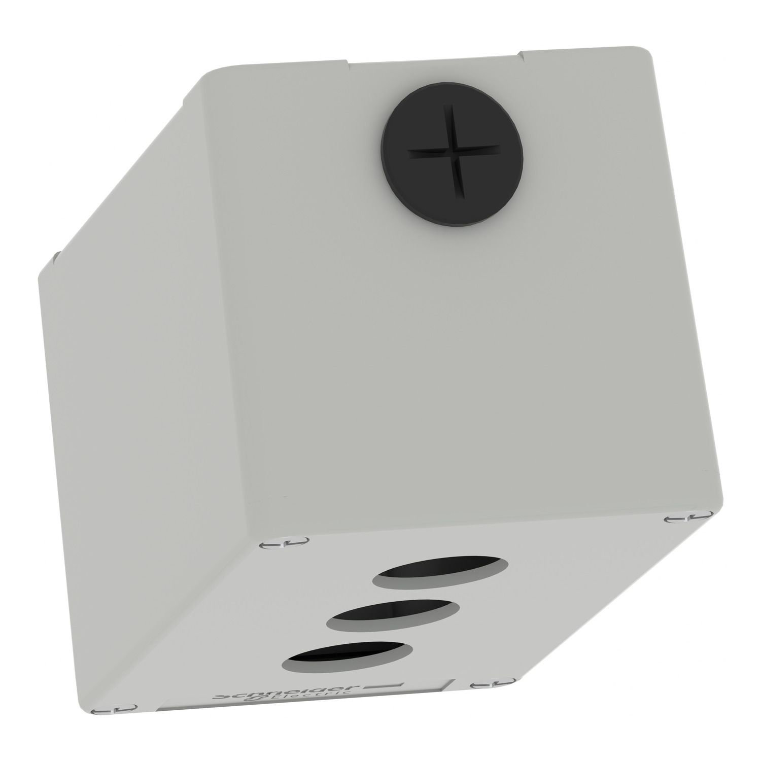 Picture of Die cast empty control station, Harmony XAP, XB2 SL, zinc alloy, grey, M20, 3 cut outs 22mm, 80x130x77mm, UL cULus