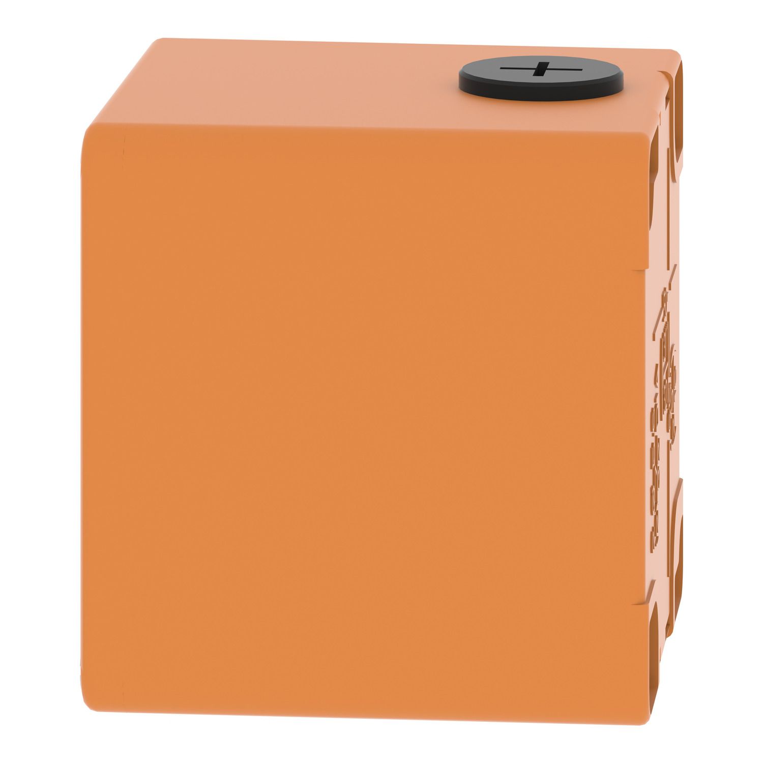 Picture of Empty control station, Harmony XAP, XB2 SL, zinc alloy, orange, M20, 1 cut out 30mm with notches, 80x80 x77mm, UL cULus