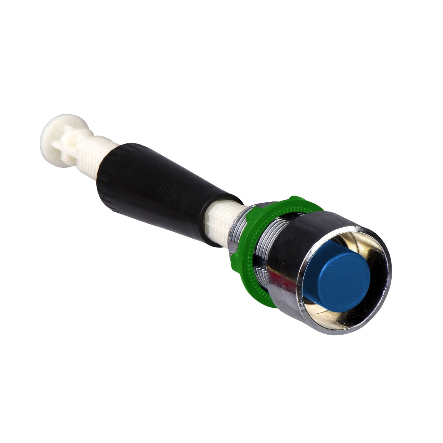 Picture of Manual overload reset push button, Harmony XB4, blue flush, 22mm, for 30...130 mm actuation distance