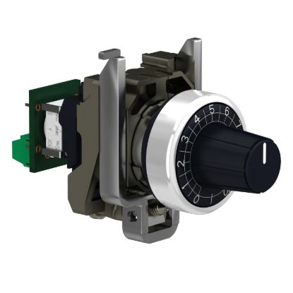 Picture of Complete potentiometer, Harmony XB4, metal, 22mm, 100K