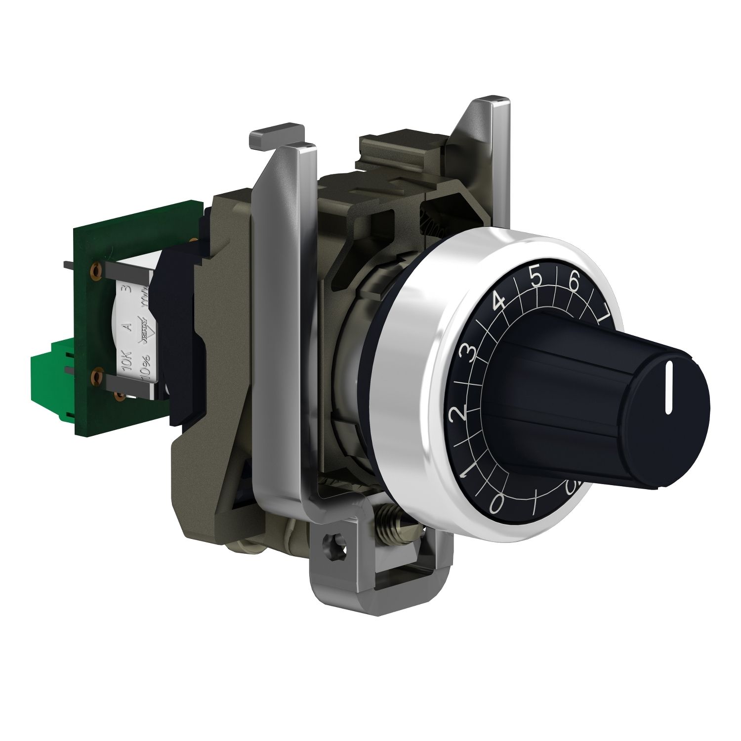 Picture of Complete potentiometer, Harmony XB4, metal, 22mm, 10K