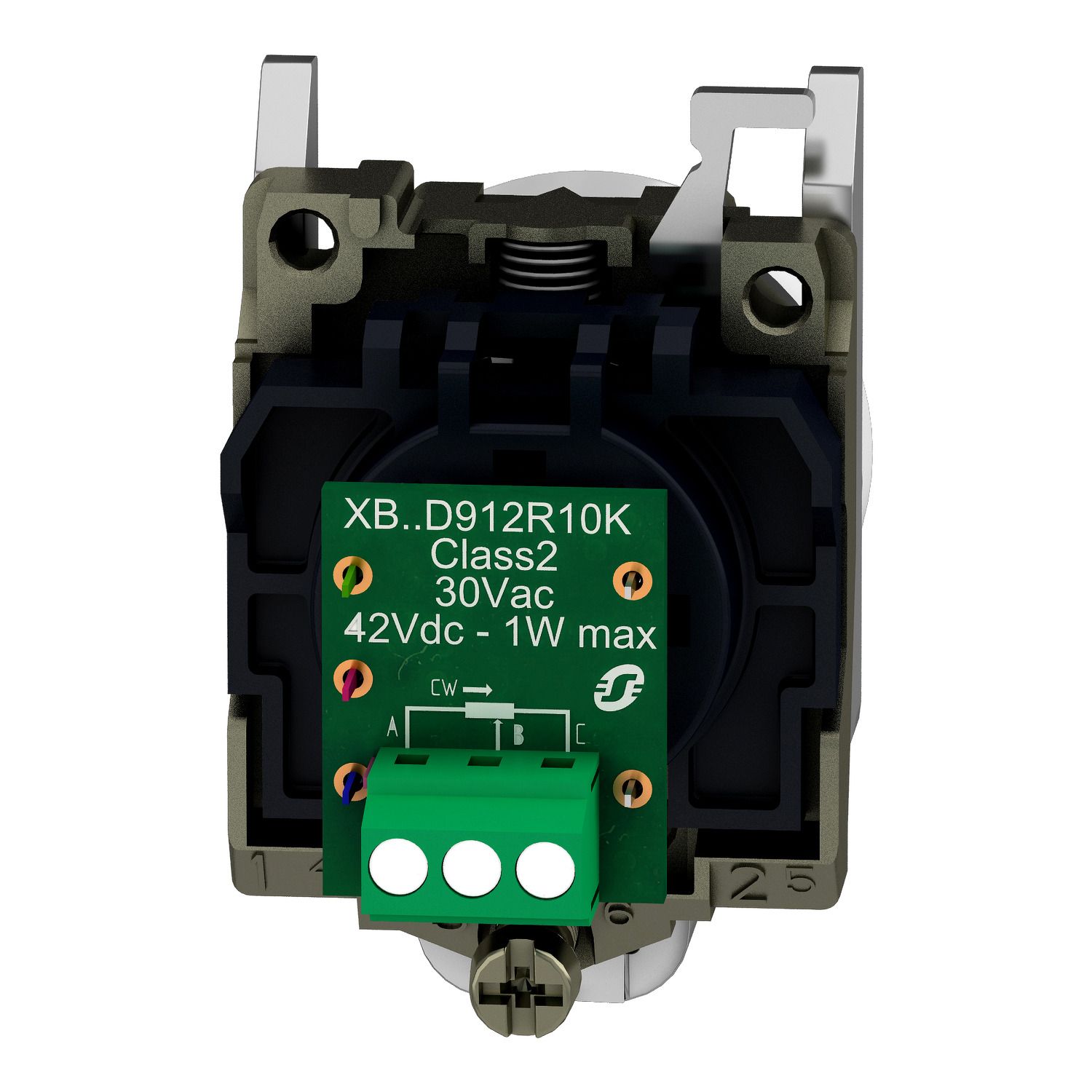 Picture of Complete potentiometer, Harmony XB4, metal, 22mm, 4K7